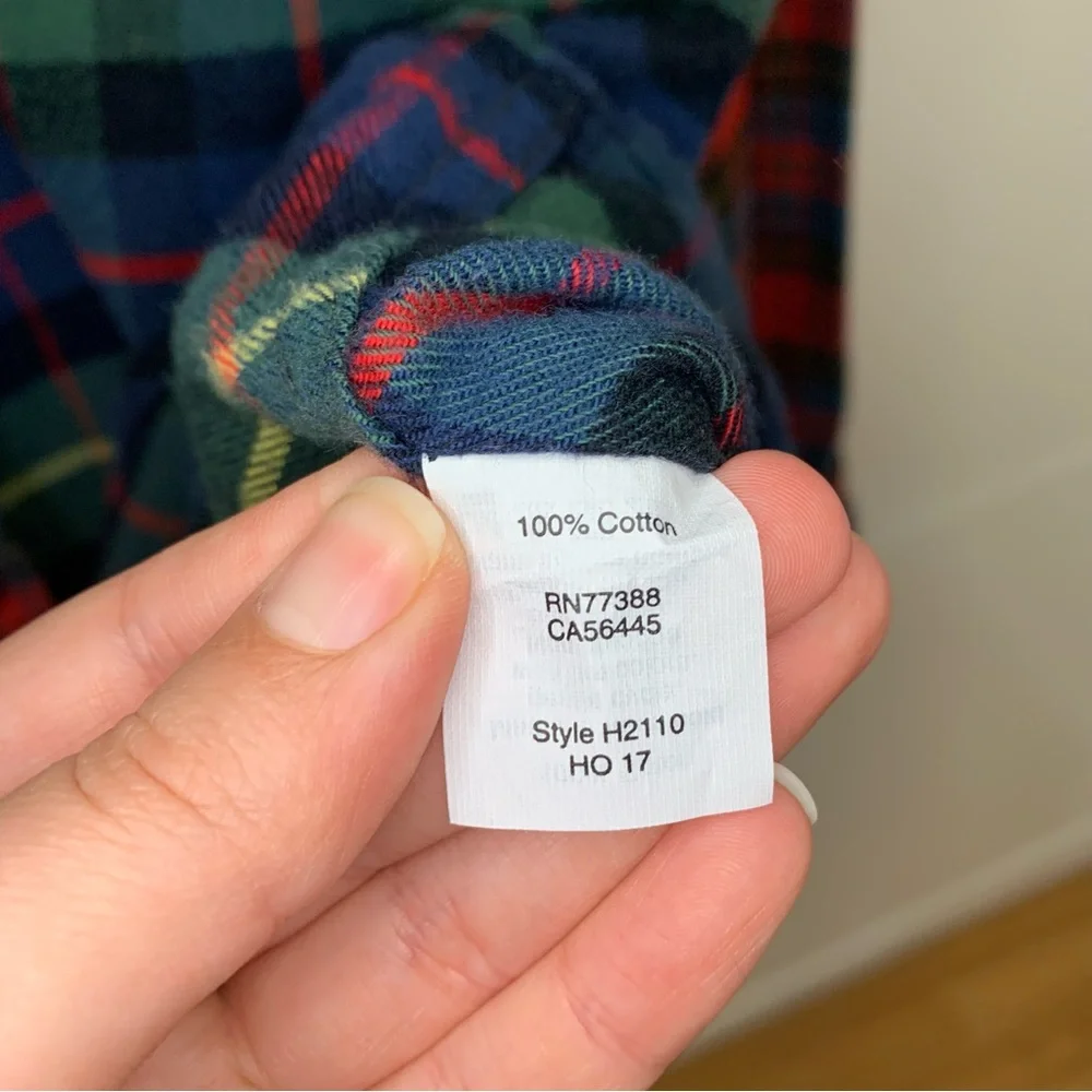 J.Crew Multiprint Flannel Button Shirt Size Medium